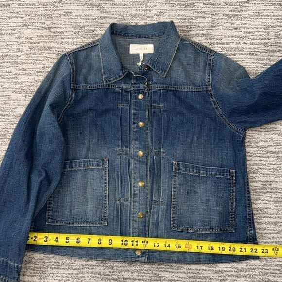 The Great. THE BUCK JACKET BLUE GRASS Size 3/ Large Blue Denim - Picture 12 of 14